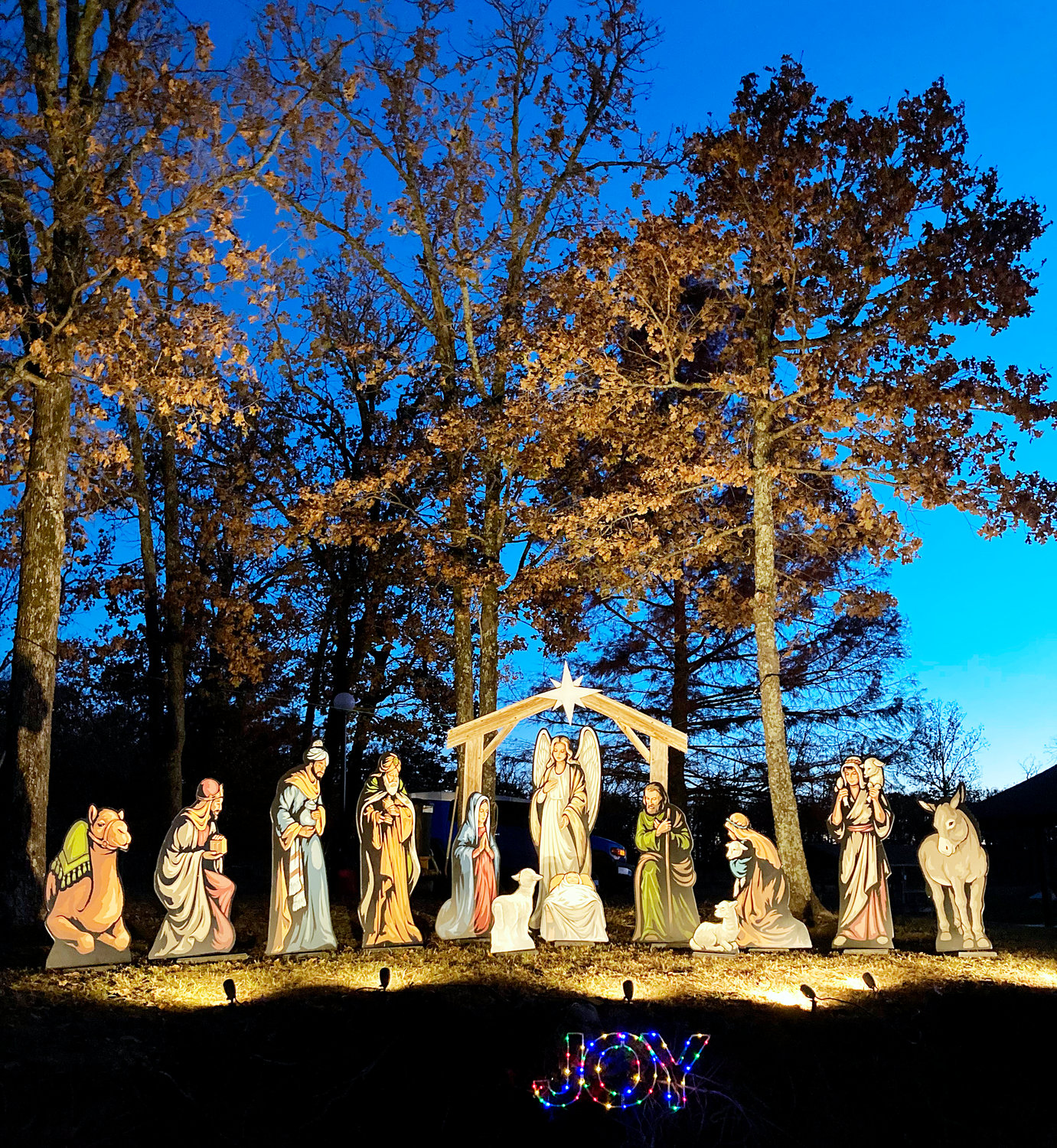 A special nativity scene has found a new home on Lake Fork where it can be enjoyed by boaters.